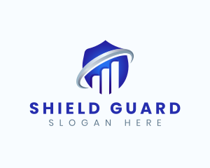 Shield Graph Chart logo design