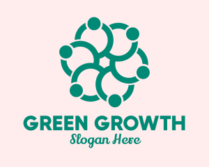 Green Flower Spa  logo design