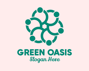 Green Flower Spa  logo design