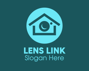 Camera Lens Realty Home logo design