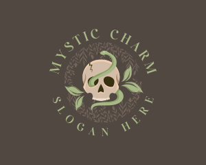 Mystical Skull Snake logo design