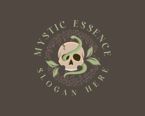 Mystical Skull Snake logo design