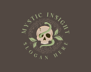 Mystical Skull Snake logo design