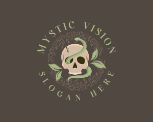 Mystical Skull Snake logo design