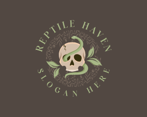 Mystical Skull Snake logo design