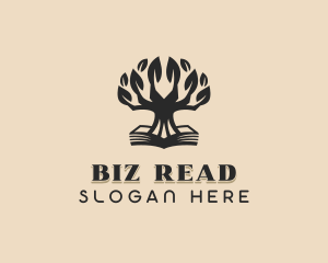 Tree Book Library logo design