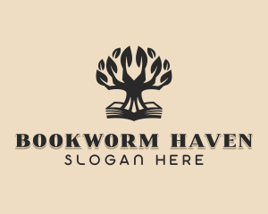 Tree Book Library logo design