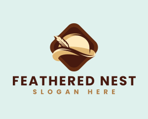 Bowler Feather Hat logo design