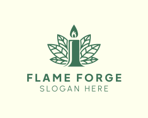 Candle Leaf Wellness logo design