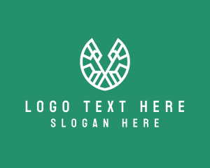 Startup Tech Letter V logo design