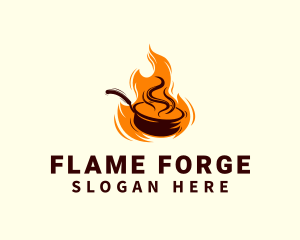 Flaming Wok Restaurant logo design