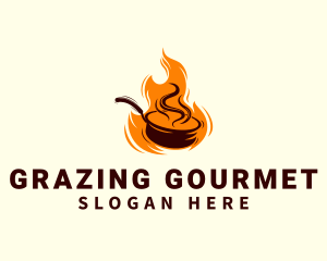 Flaming Wok Restaurant logo design