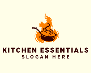 Flaming Wok Restaurant logo design