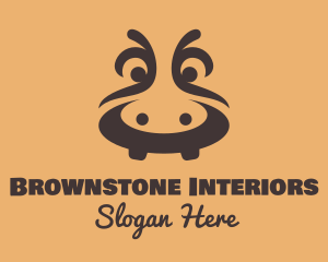 Brown River Hippopotamus logo