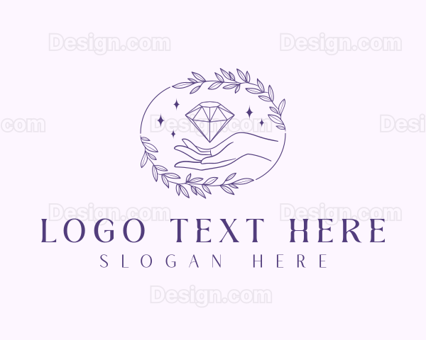 Jewel Gemstone Hand Logo