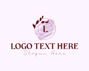 Elegant Leaf Floral Watercolor logo