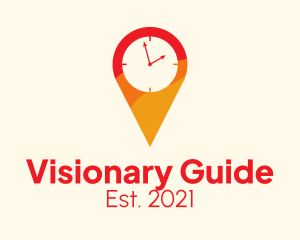 Clock Location Pin  logo