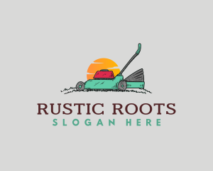 Lawn Mower Landscaping logo design