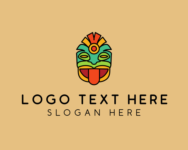 Mayan God logo example 2