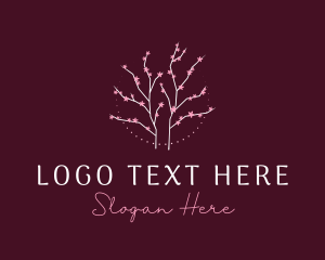 Floral Cherry Blossom Tree logo