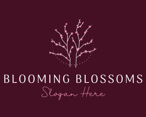 Floral Cherry Blossom Tree logo design