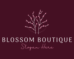 Floral Cherry Blossom Tree logo design