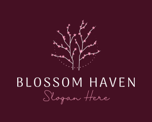 Floral Cherry Blossom Tree logo