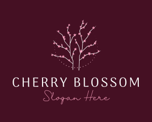 Floral Cherry Blossom Tree logo design