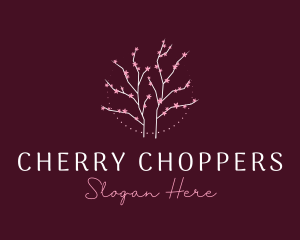 Floral Cherry Blossom Tree logo design