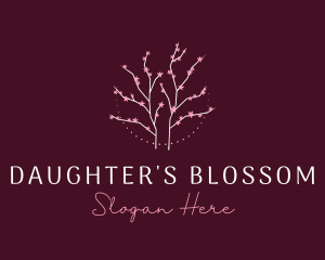 Floral Cherry Blossom Tree logo design