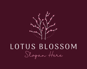 Floral Cherry Blossom Tree logo design