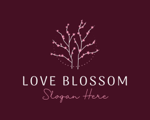 Floral Cherry Blossom Tree logo design