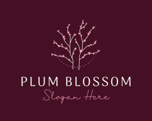 Floral Cherry Blossom Tree logo design