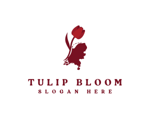 Netherlands Floral Tulip logo design