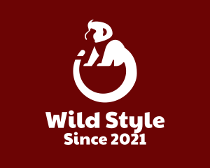 Wild Monkey Silhouette logo design