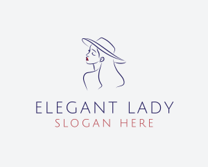 Fashion Hat Lady logo design