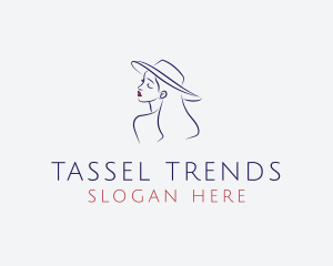 Fashion Hat Lady logo design