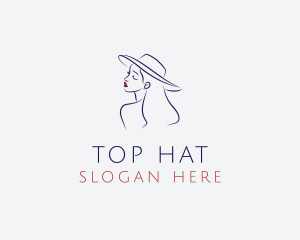 Fashion Hat Lady logo design