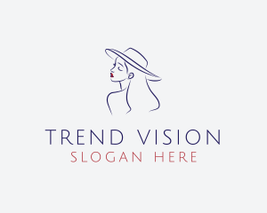 Fashion Hat Lady logo design