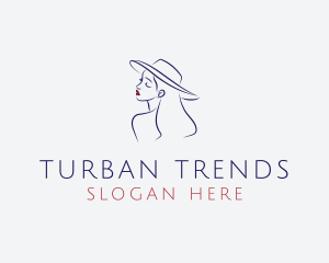 Fashion Hat Lady logo design