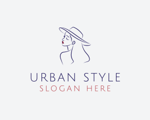 Fashion Hat Lady logo design