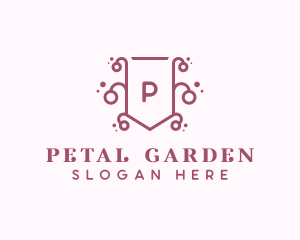 Botanical Floral Shield logo design