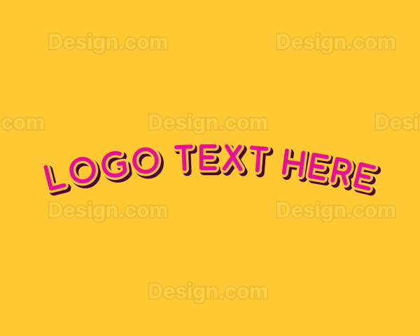 Playful Retro Pop Art Logo