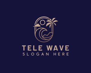 Beach Wave Resort logo design