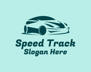 Green Sports Car  Logo