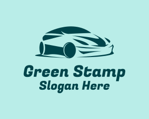 Green Sports Car  logo design