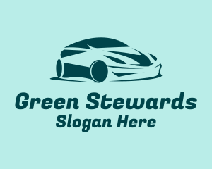 Green Sports Car  logo design