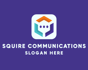 Communication Mobile App logo design