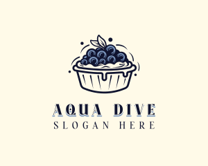 Blueberry Pie Dessert logo design