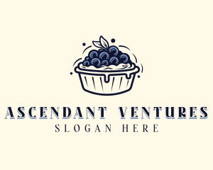 Blueberry Pie Dessert logo design